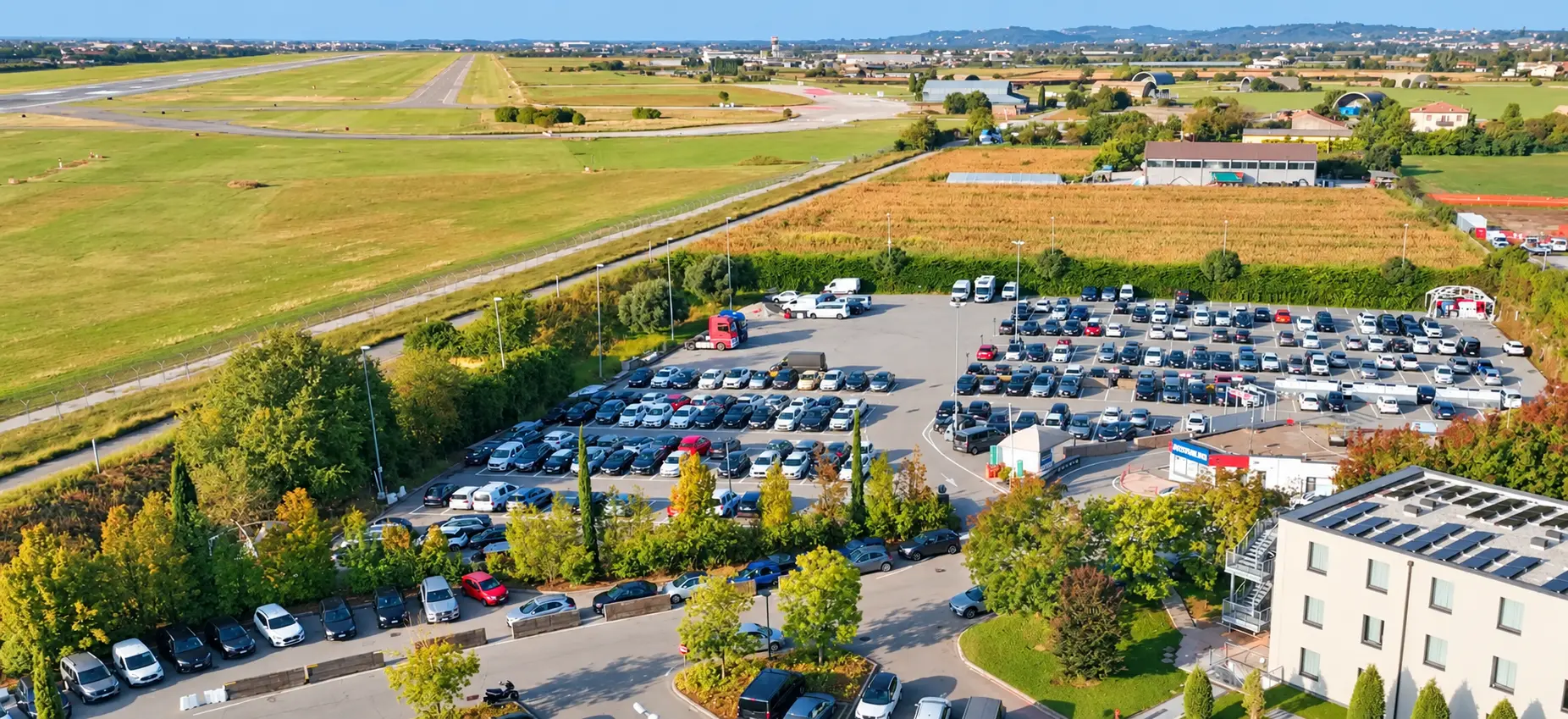 Multi-storey car park with cars